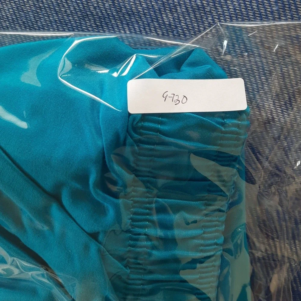 Nike Mens Swim Volley Drawstring stretch Shorts Teal Blue Logo NESSA565  Large